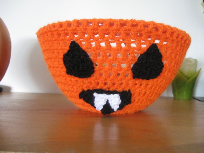 Vampire Jack o lantern Bowl Cover