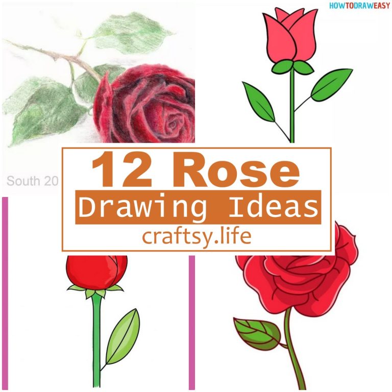 12 Beautiful Rose Drawing Ideas For Home Decor