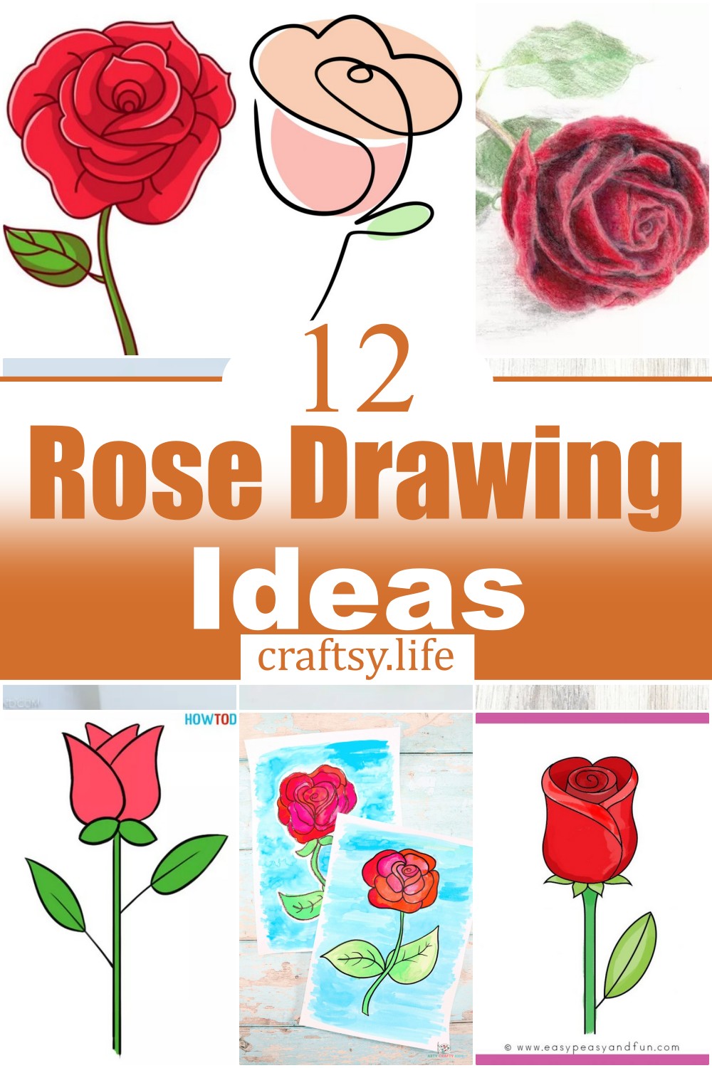 12 Rose Drawing Ideas