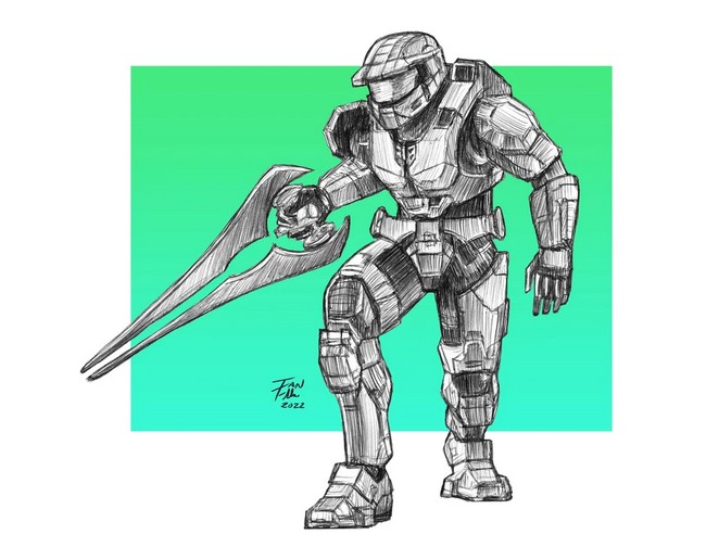 Master Chief Drawing