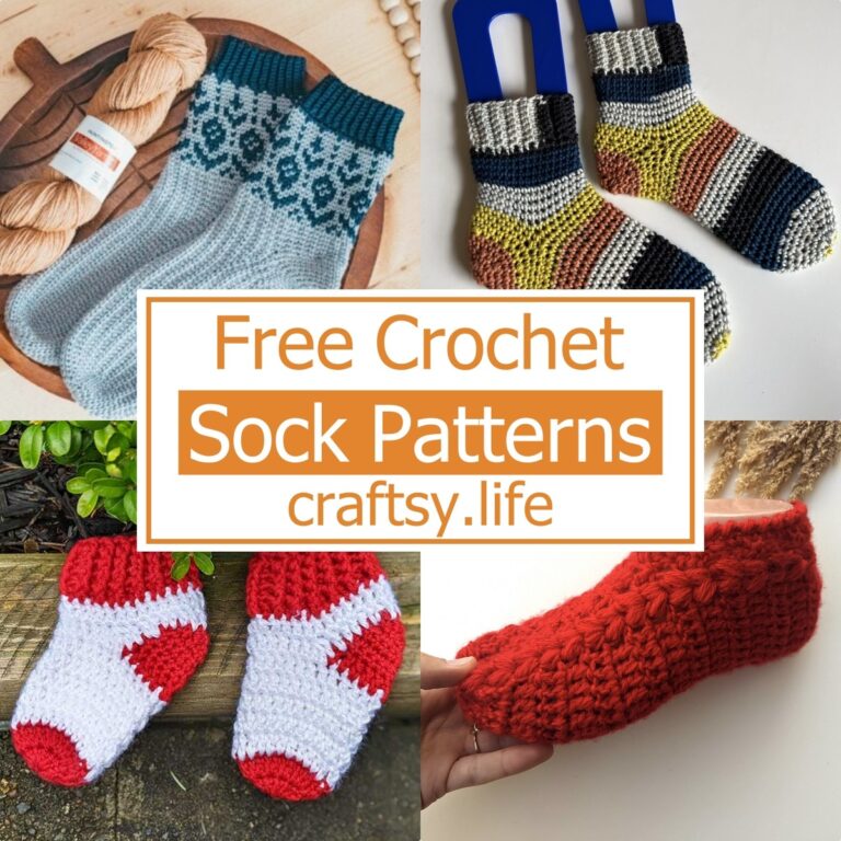 31 Free Crochet Sock Patterns