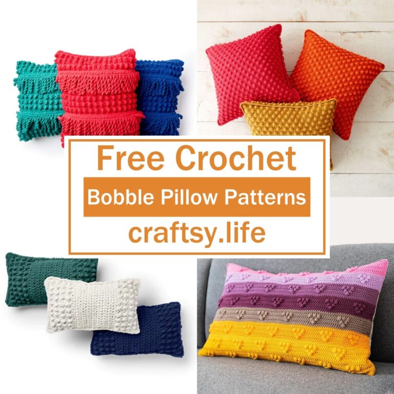 20 Crochet Bobble Pillow Patterns Free