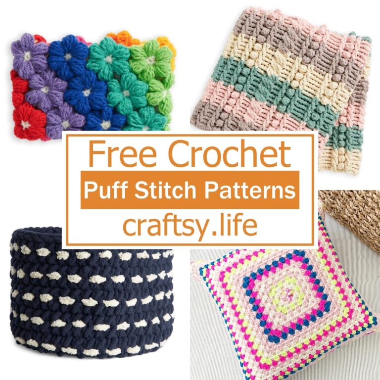 11 Free Crochet Puff Stitch Patterns