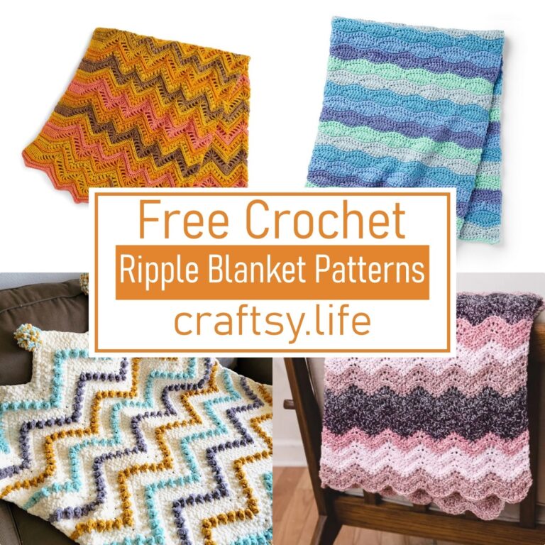 11 Crochet Ripple Blanket Patterns For Beginners