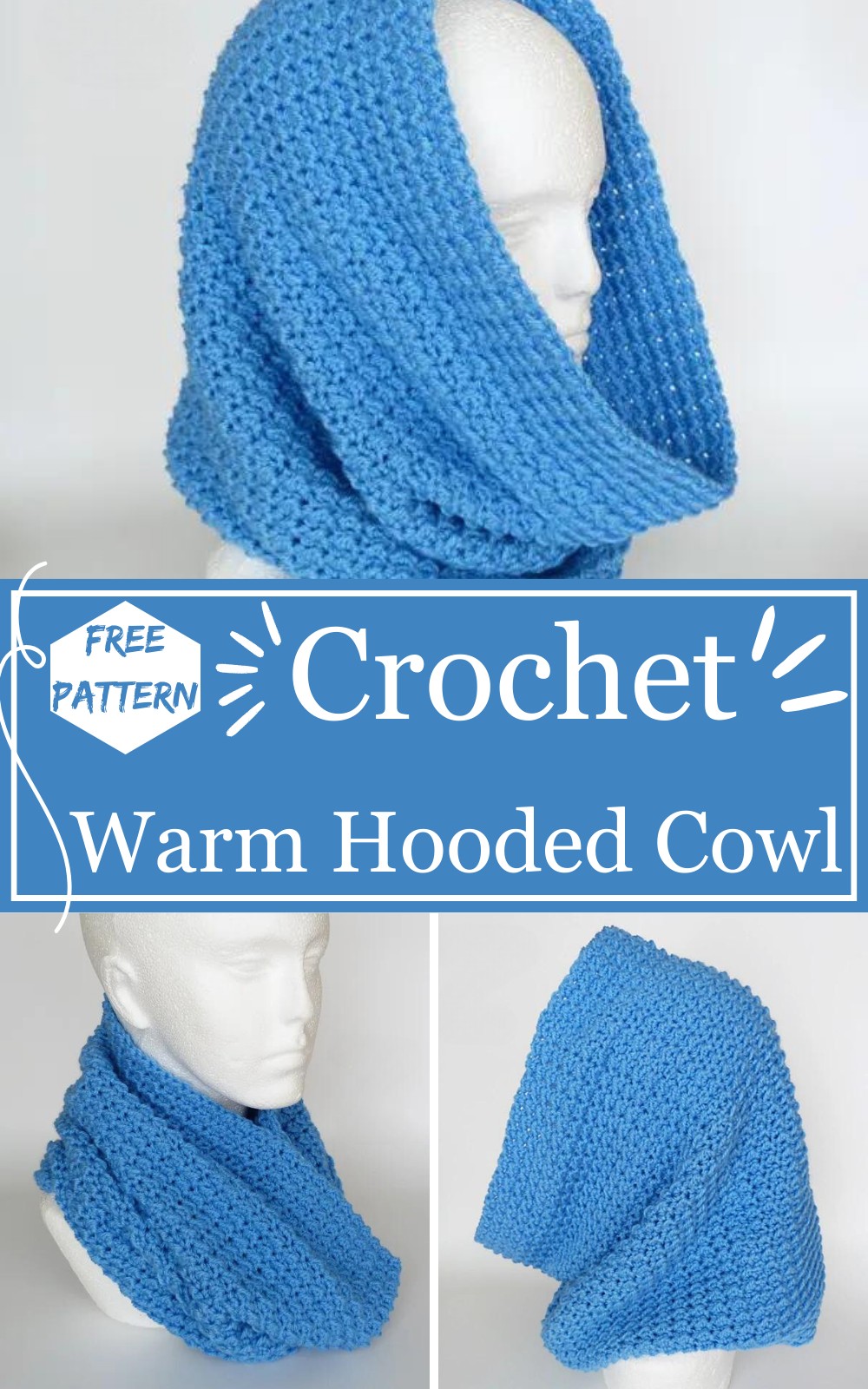 Crochet Warm Hooded Cowl