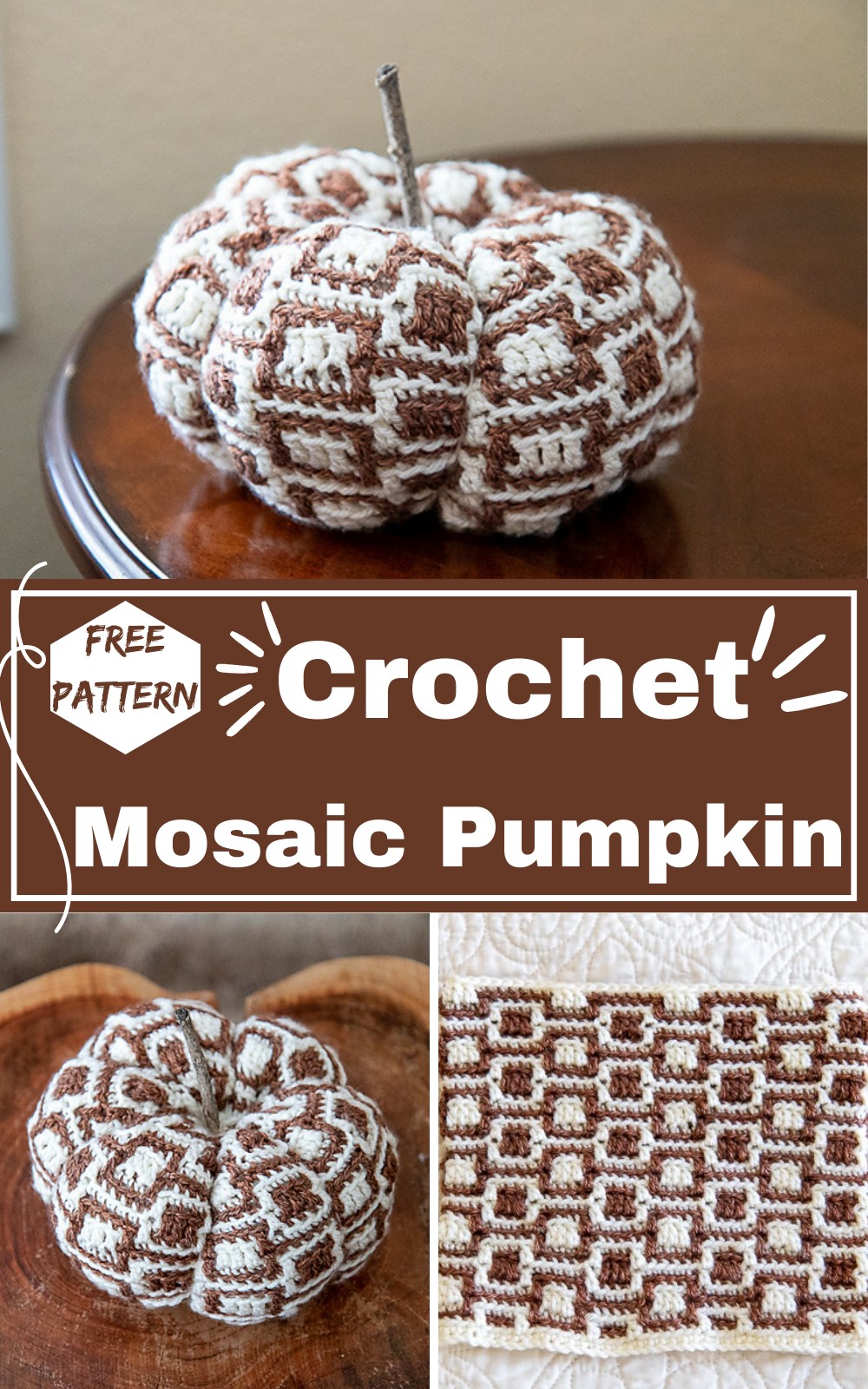 Mosaic Crochet Pumpkin