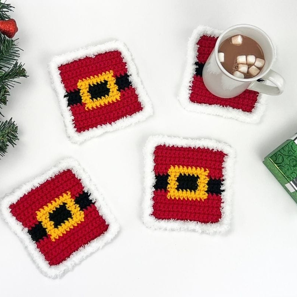 Crochet Christmas Coaster Patterns