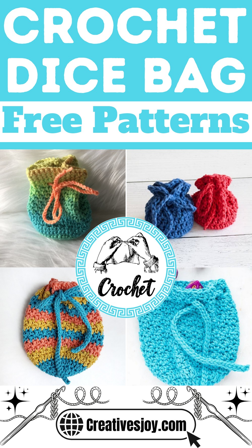 Crochet Dice Bag Patterns & Ideas 1