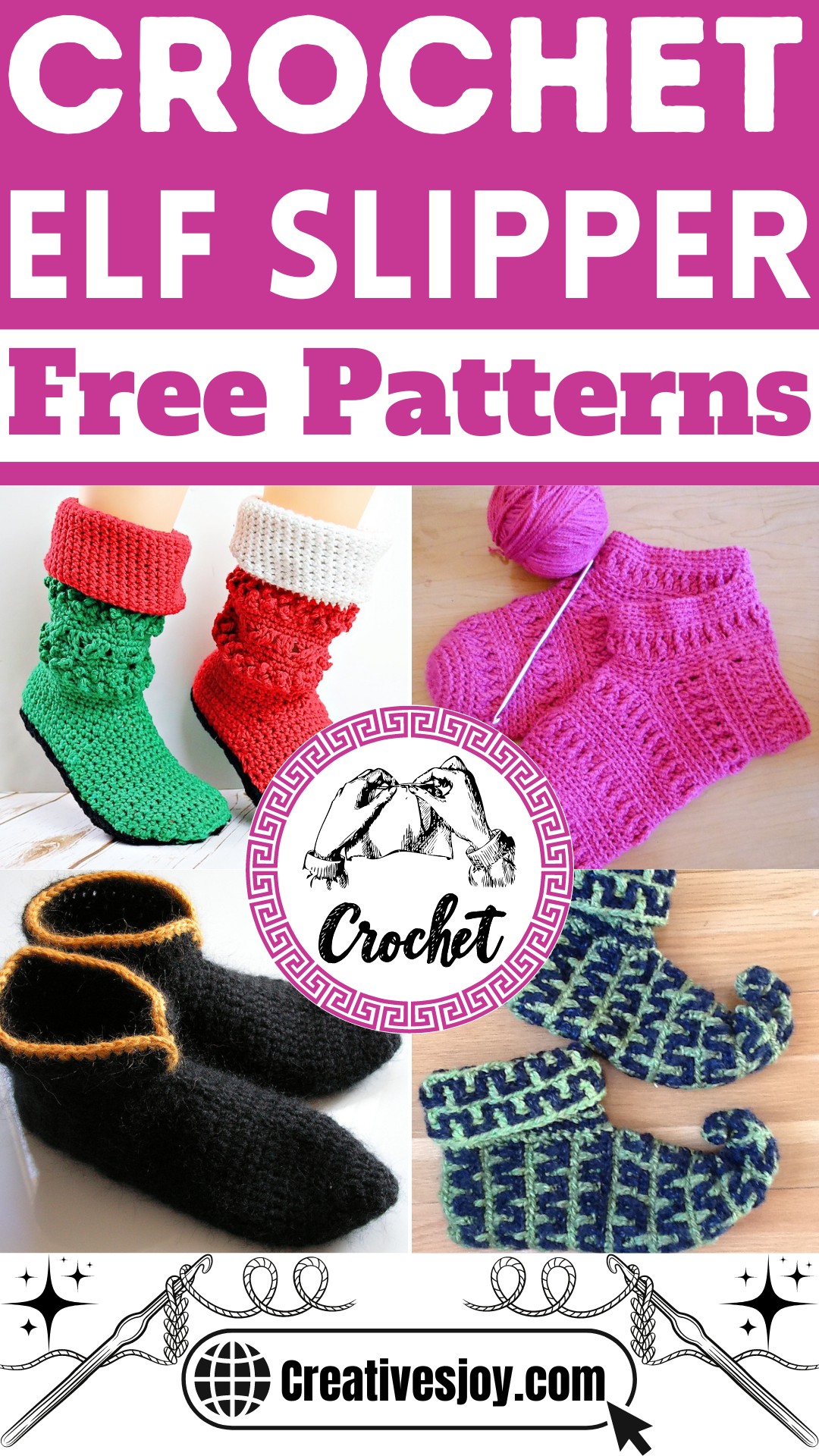 Crochet Elf Slipper Patterns 1