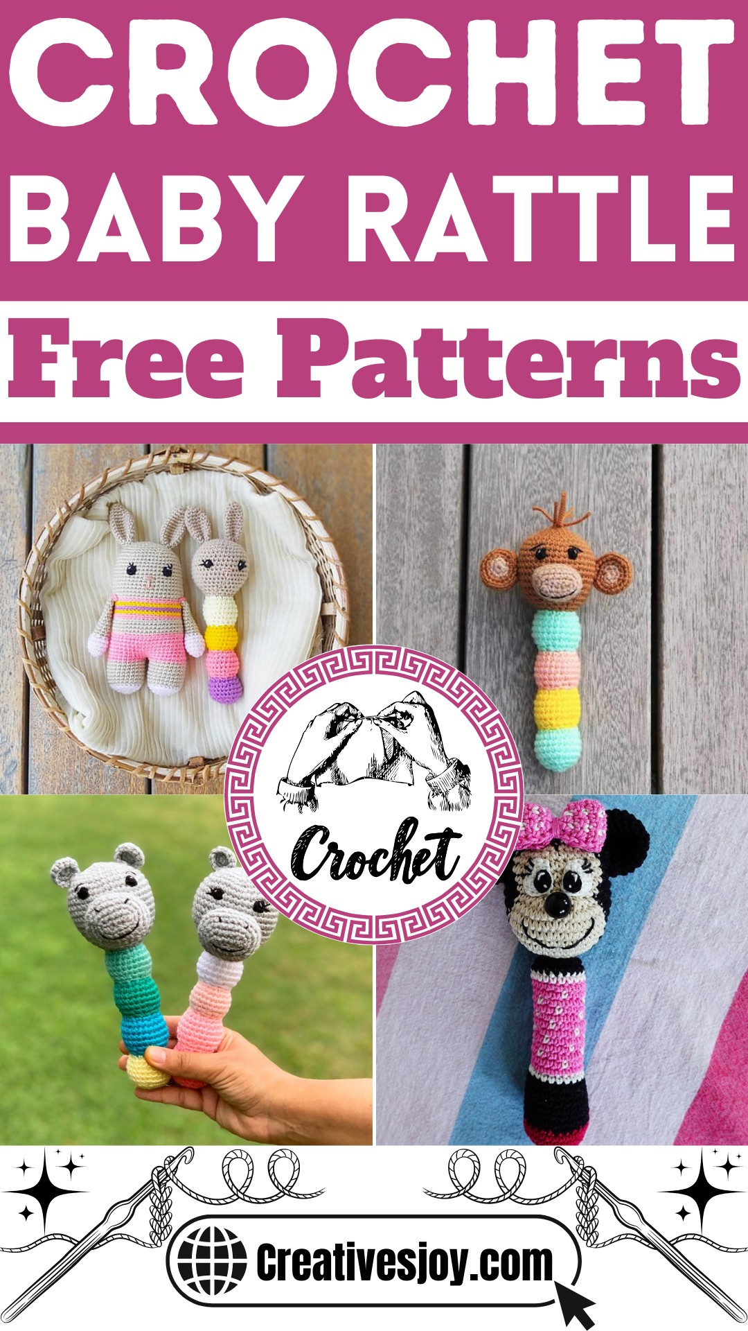 Free Crochet Baby Rattle 1