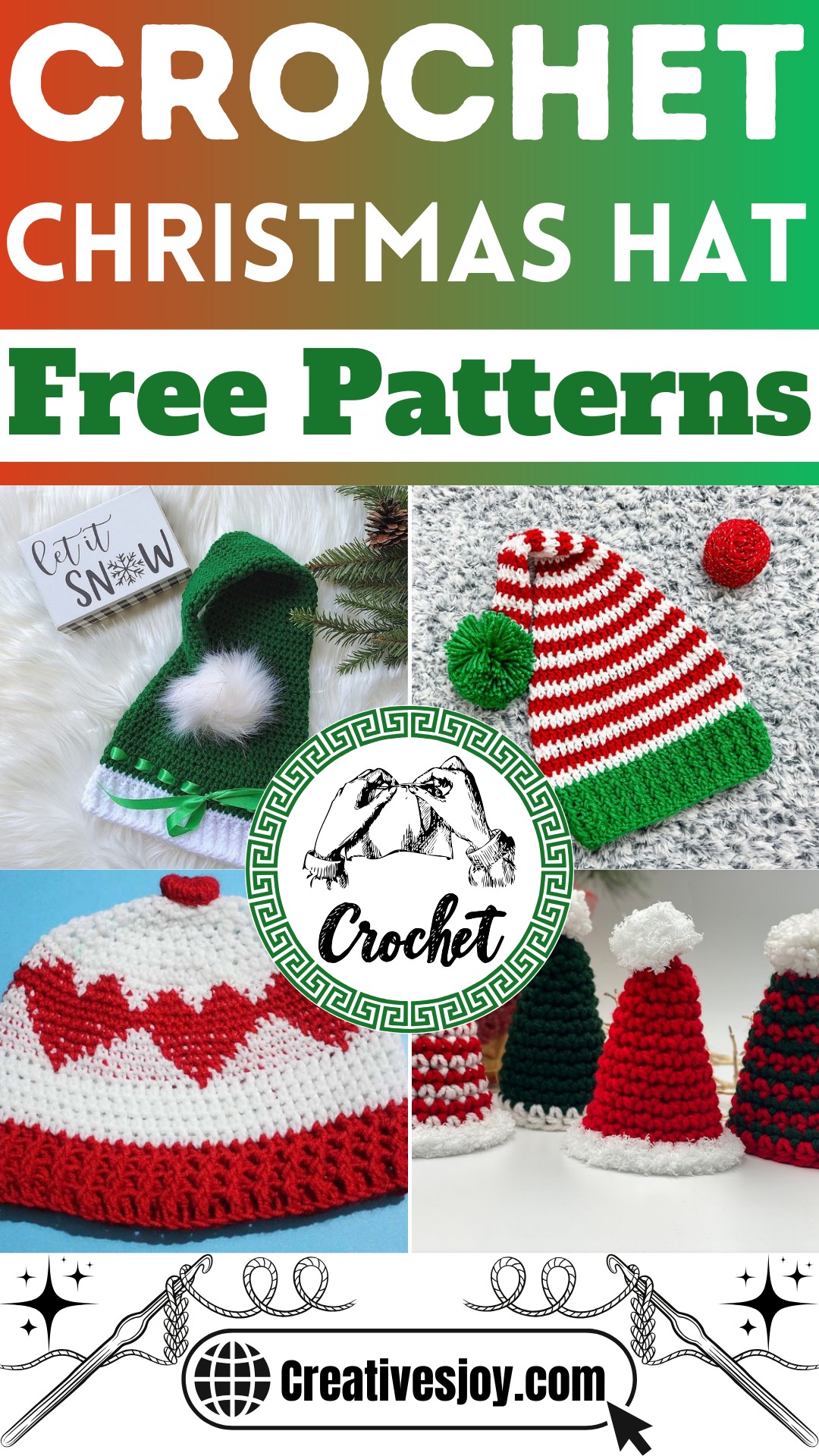 Free Crochet Christmas Hat Patterns 1