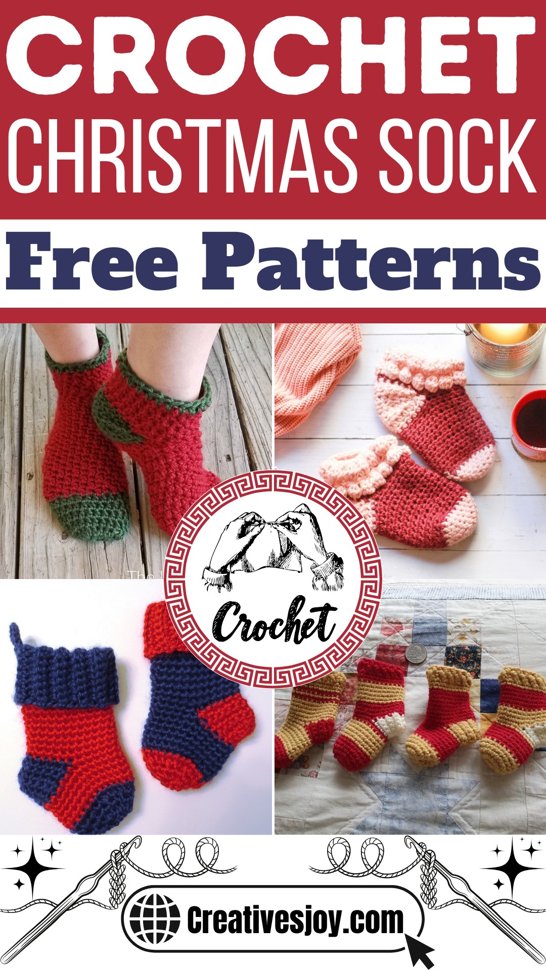 Free Crochet Christmas Sock Patterns 1