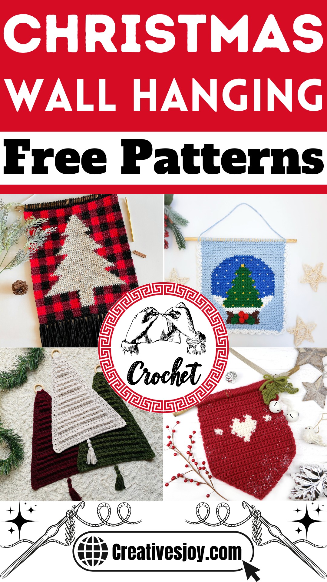 Free Crochet Christmas Wall Hanging Patterns 1