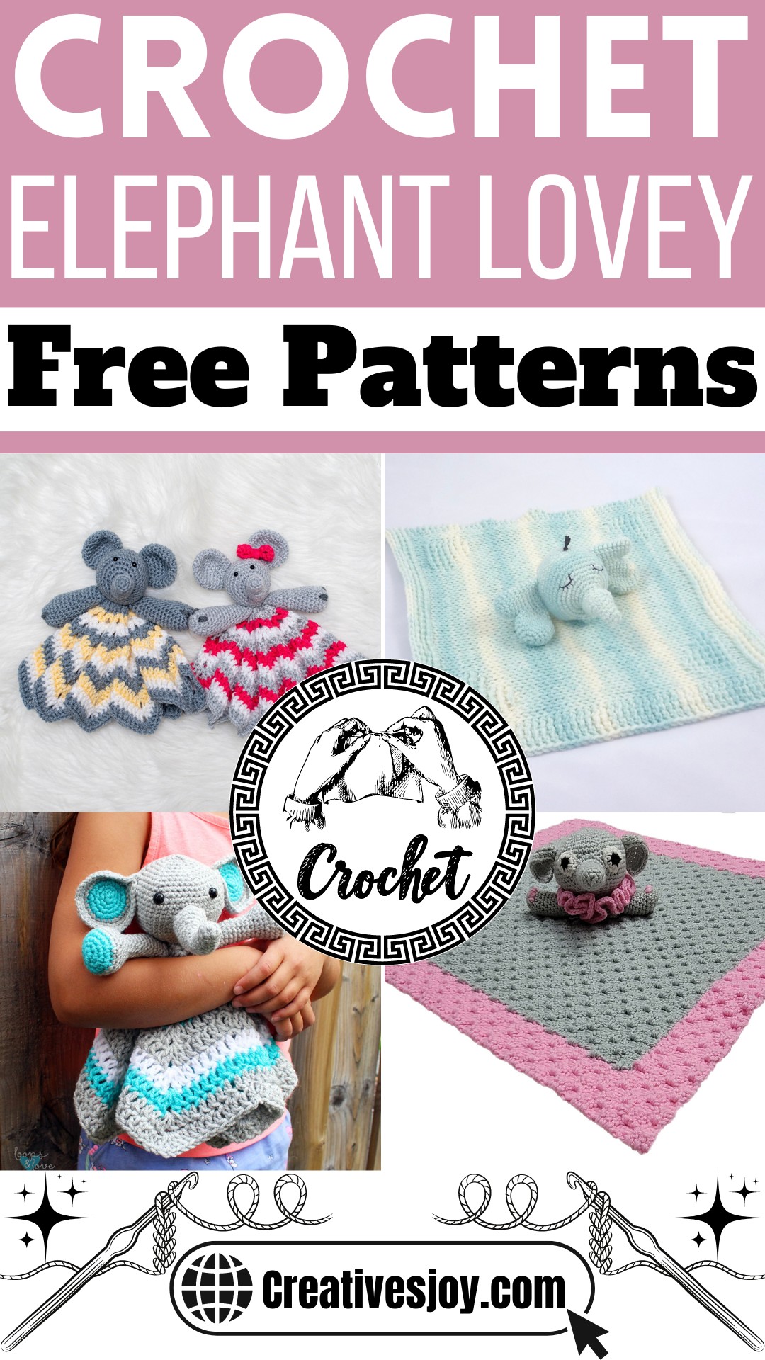 Free Crochet Elephant Lovey Patterns 1