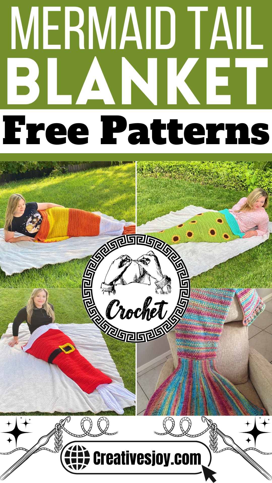 Free Crochet Mermaid Tail Blanket Patterns 1