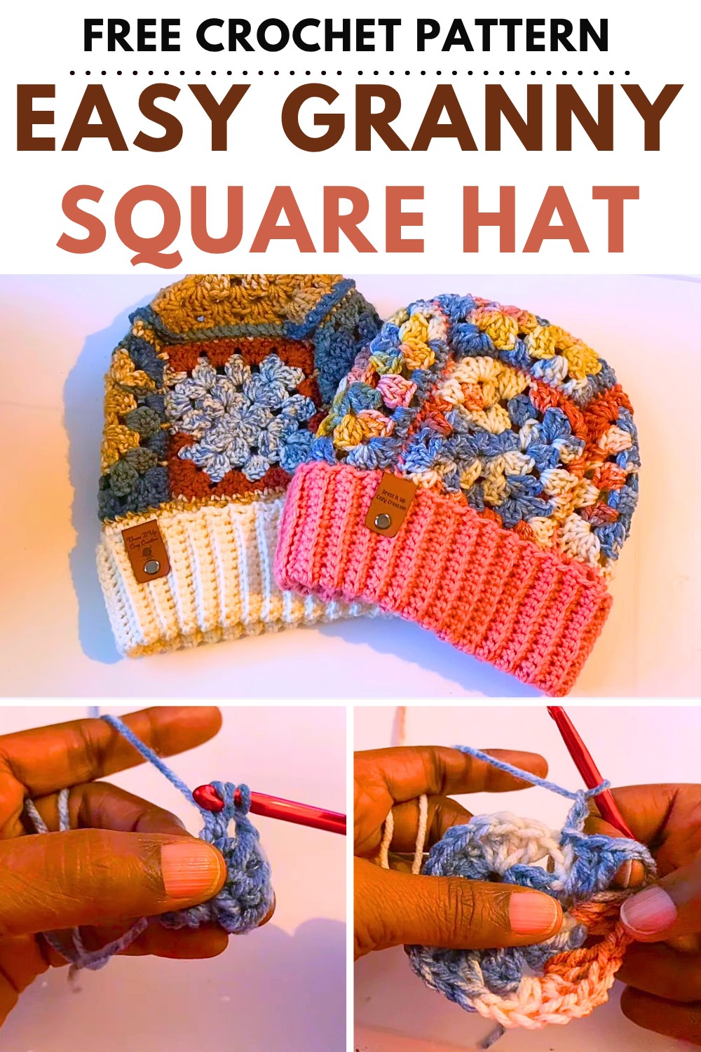 Easy Crochet Granny Square Hat Pattern