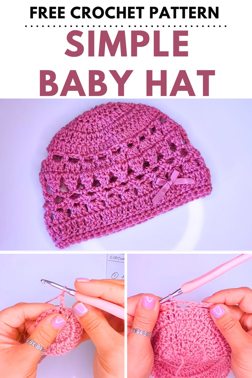 Simple Crochet Baby Hat Pattern