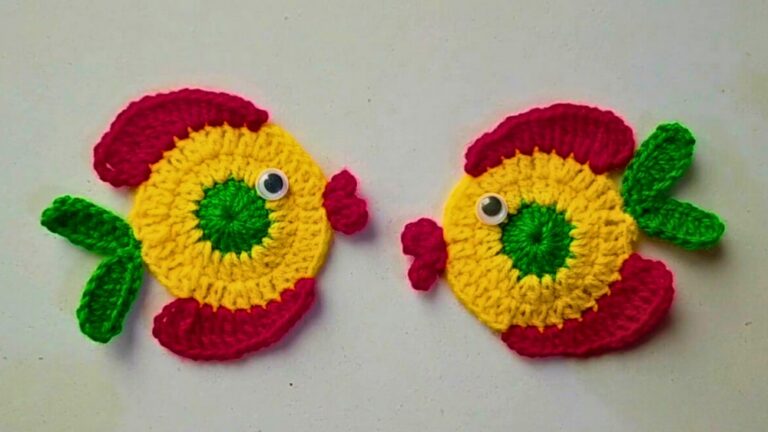 Amazing Crochet Fish Applique Pattern
