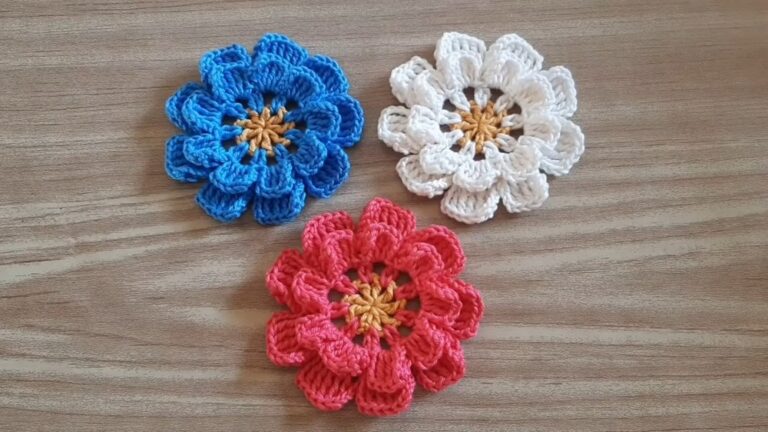 Beautiful Crochet Dahlia Flower Pattern