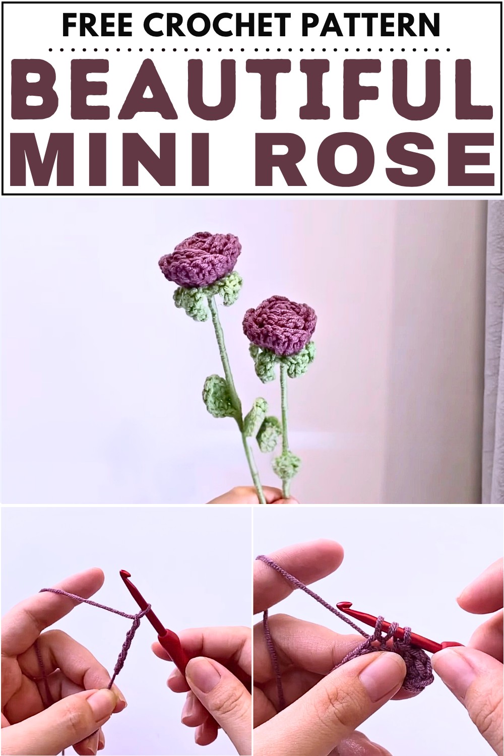 Beautiful Crochet Mini Rose Pattern