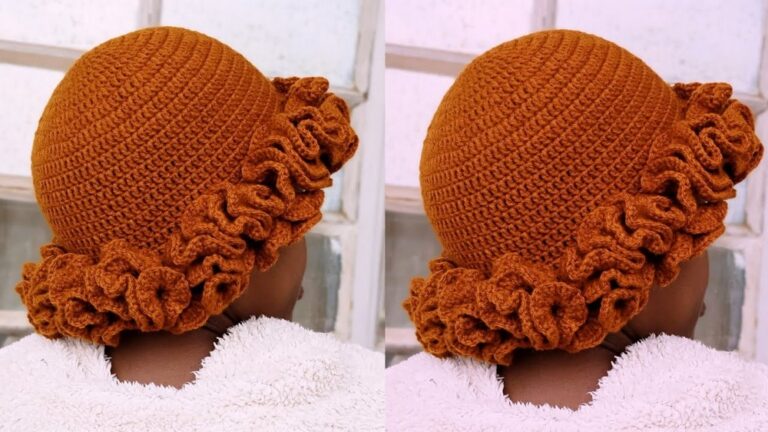 Beautiful Crochet Ruffle Hat Pattern