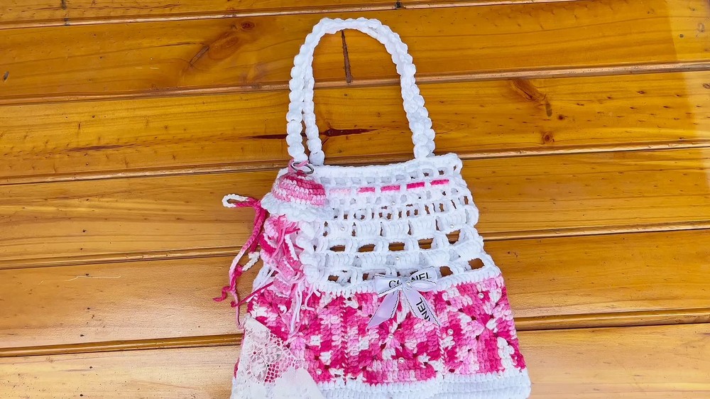 Crochet Checkered Beach Bag Pattern