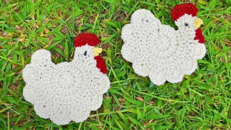 Crochet Chicken Coaster Pattern