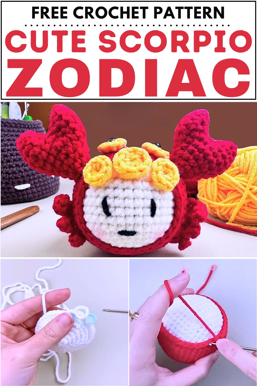 Crochet Cute Scorpio Zodiac Pattern