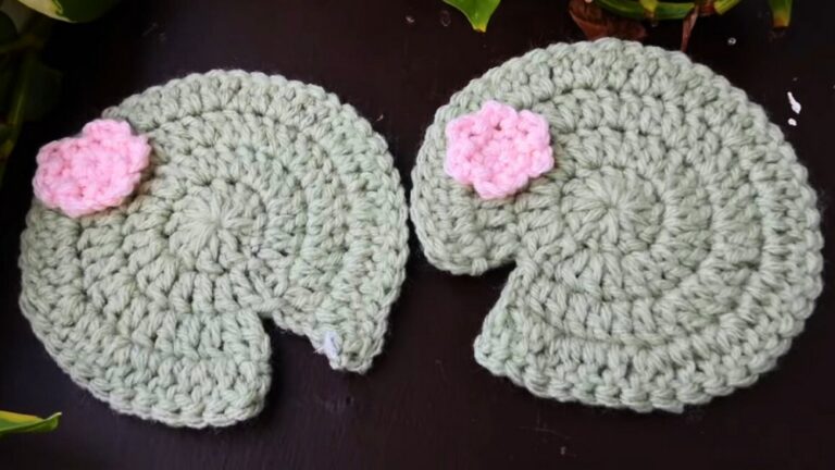 Crochet Easy Lily Pad Coaster Pattern