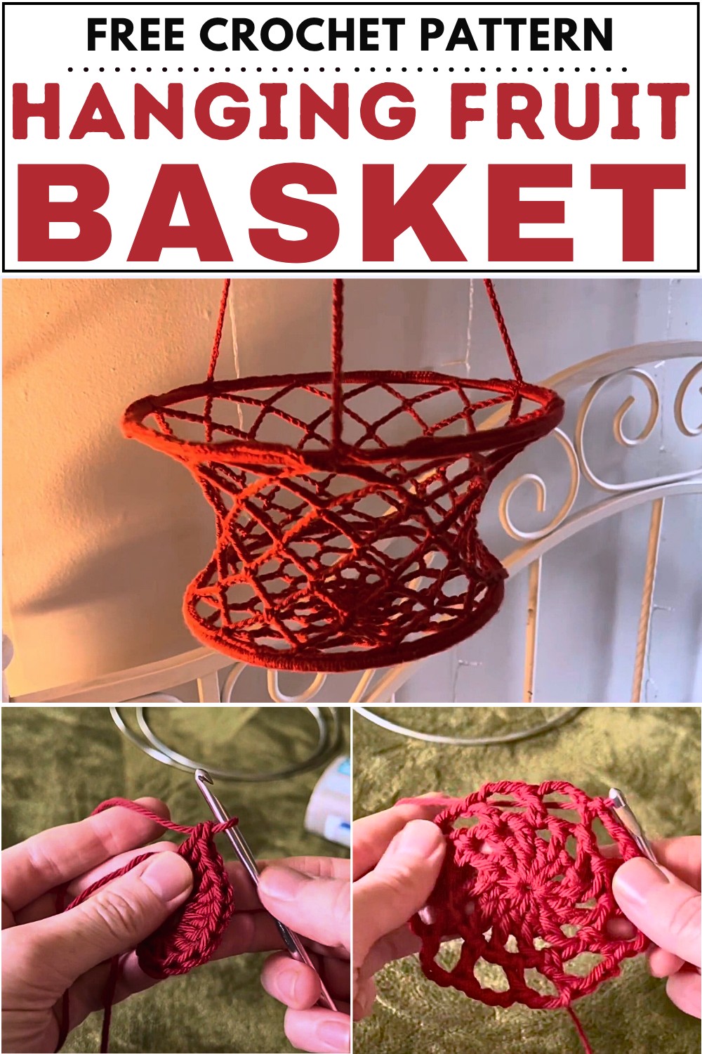 Crochet Hanging Fruit Basket Pattern