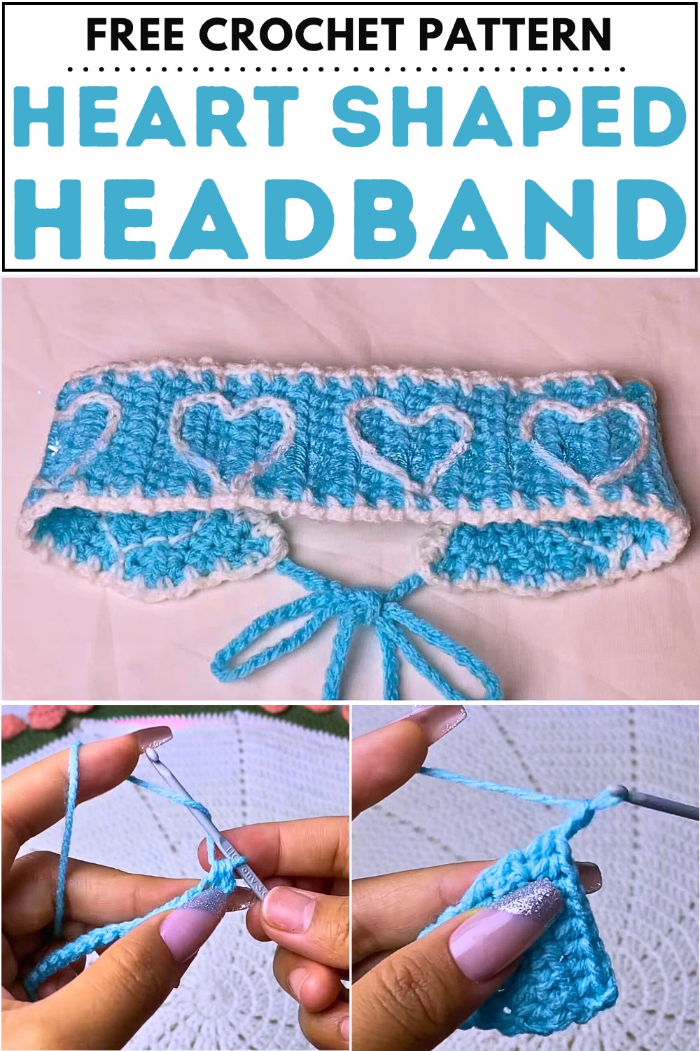 Crochet Heart Shaped Headband Pattern
