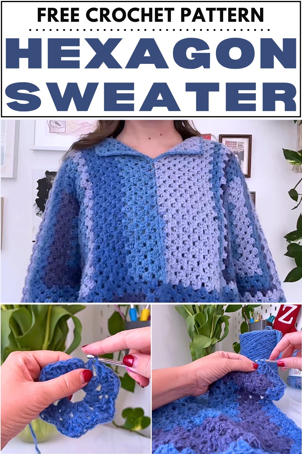 Crochet Hexagon Sweater Pattern
