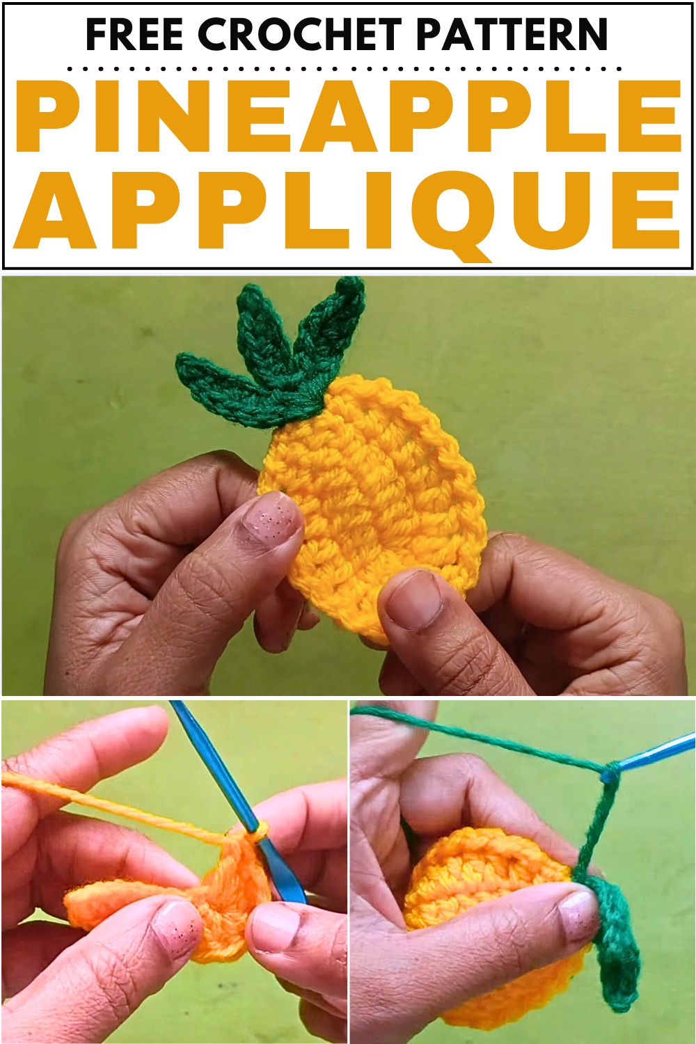 Crochet Pineapple Applique Pattern