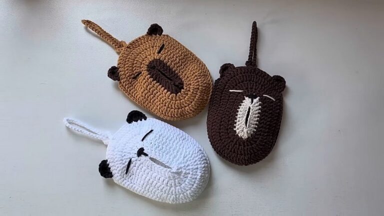 Crochet Pocket Tissue Holder Pouches Pattern