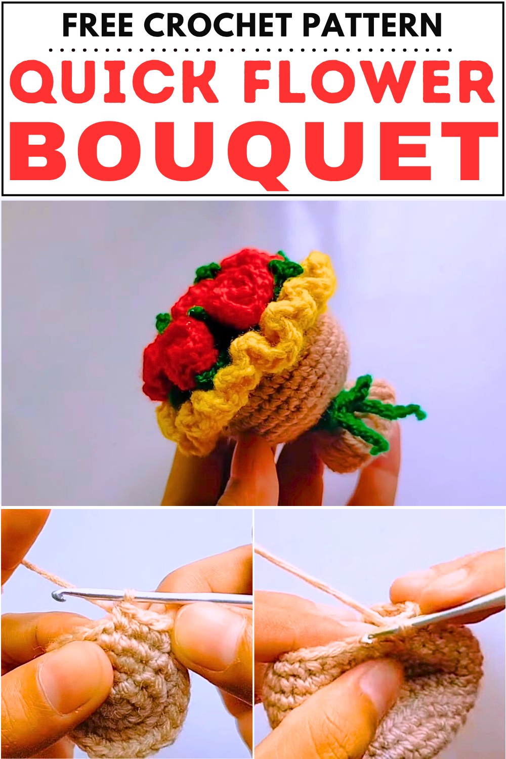 Crochet Quick Flower Bouquet Pattern