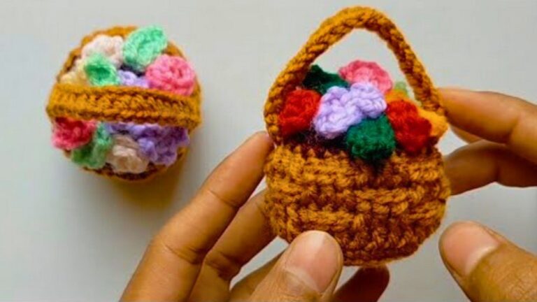 Crochet Simple Mini Basket Pattern