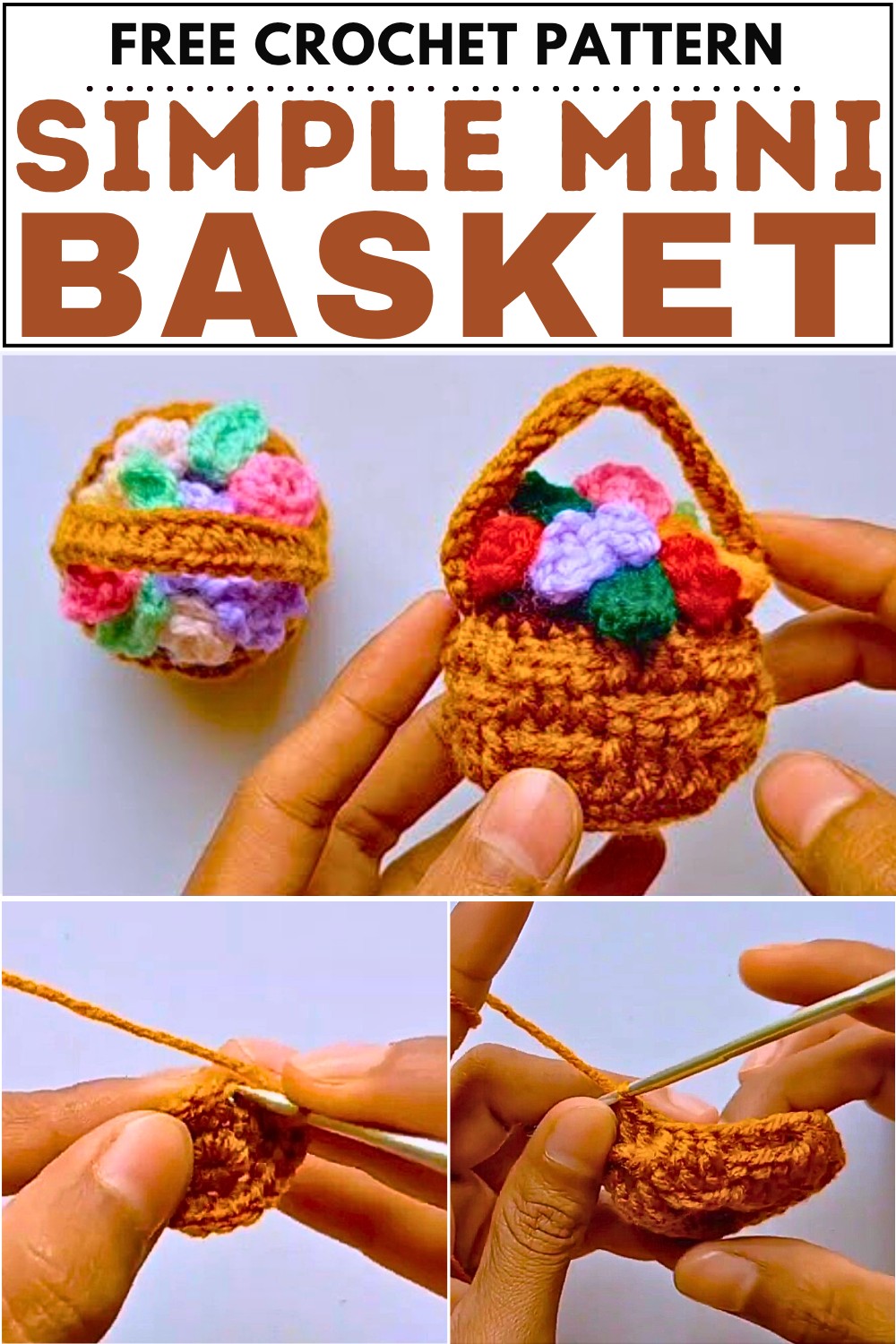 Crochet Simple Mini Basket Pattern