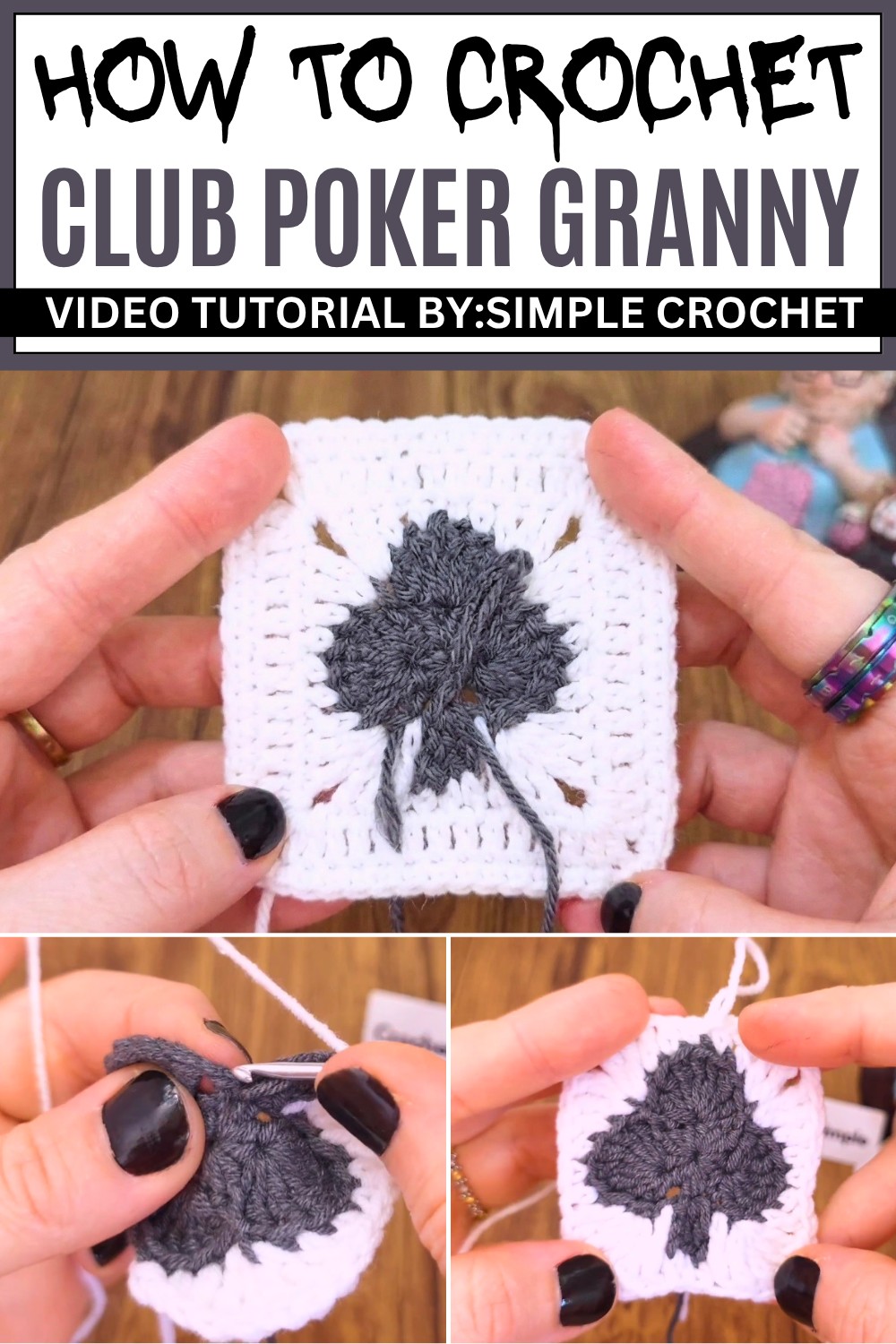 Crochet Club Poker Granny Pattern