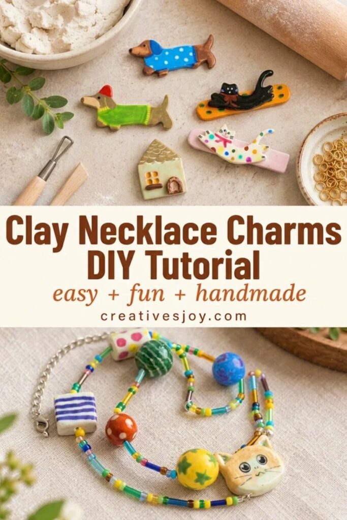 Clay Necklace Charms DIY Tutorial