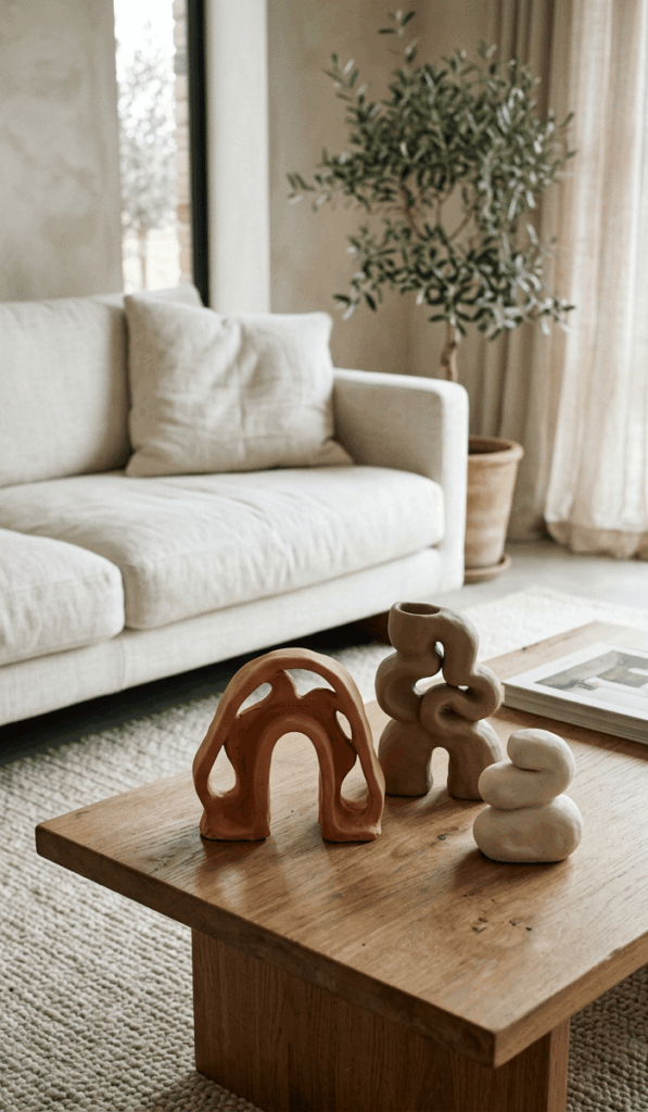 Abstract Clay Sculptures for Home Decor