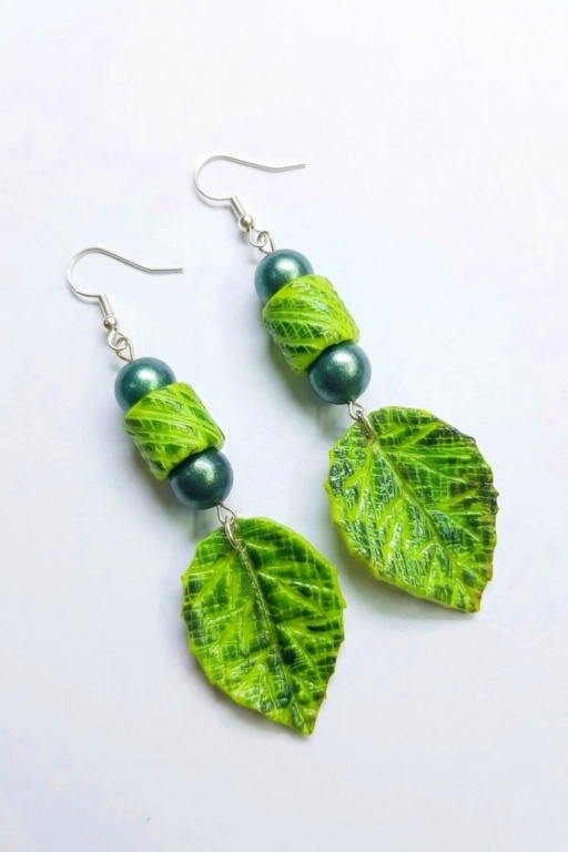 Polymer Clay Botanical Earrings Image