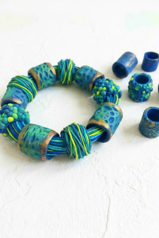 Beautiful Polymer Clay Bracelet Jewelry Image