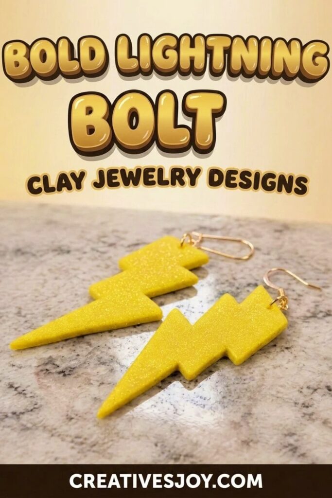 Bold Lightning Bolt Clay Jewelry Designs