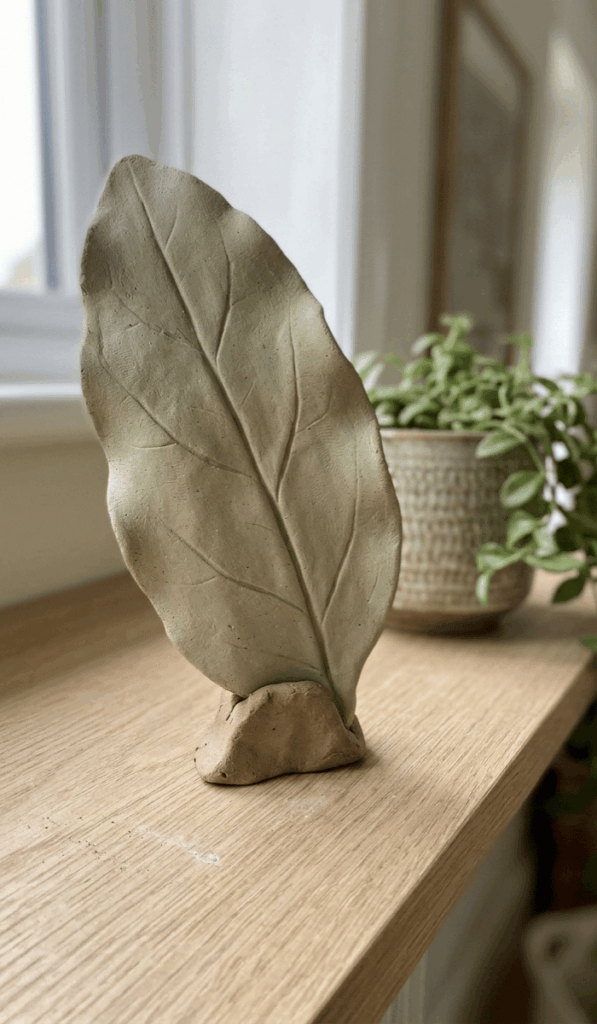Botanical Air Dry Clay Leaf Sculpture