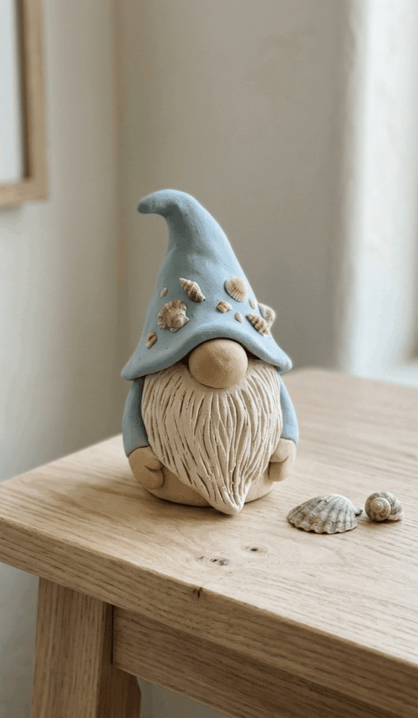 Coastal Whimsical Clay Gnome Decor