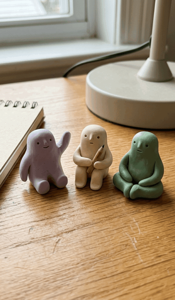 Cute Clay People Desk Buddies