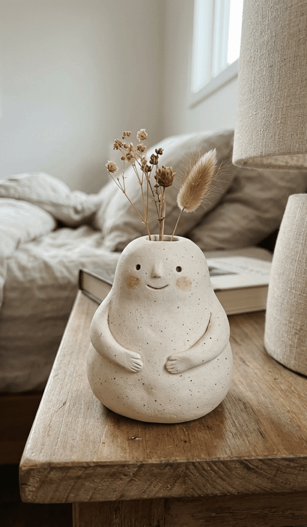 Cute Clay People Flower Holders