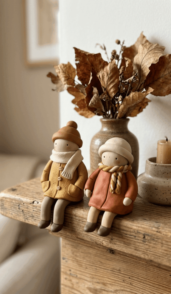 Cute Clay People Seasonal Decor
