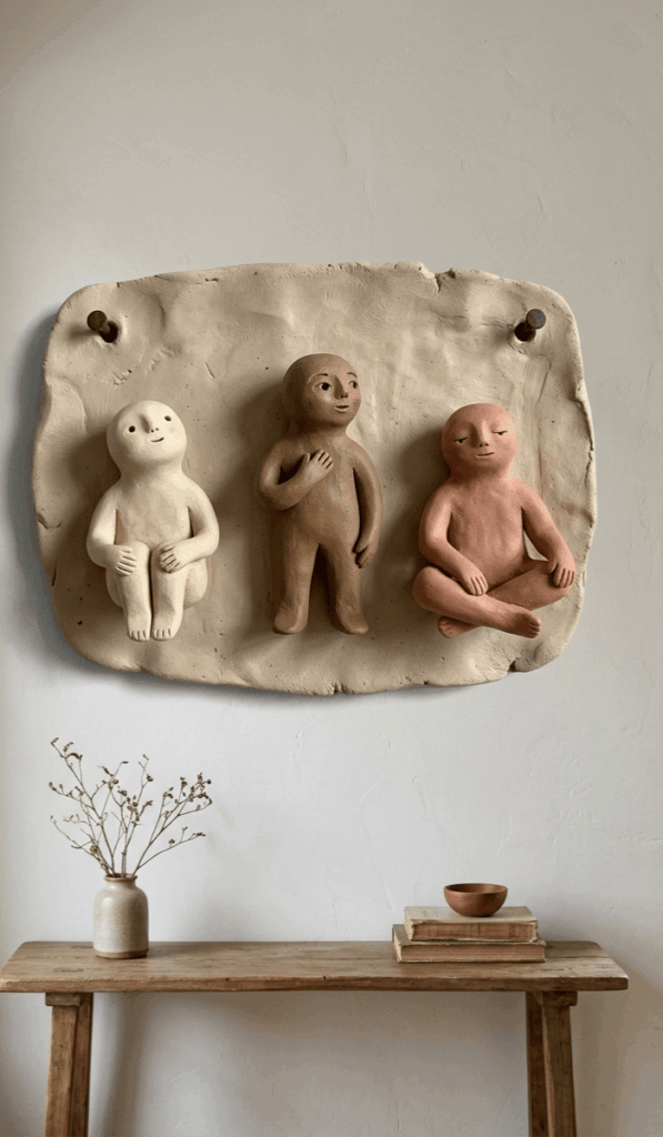 Cute Clay People Wall Hanging Ideas