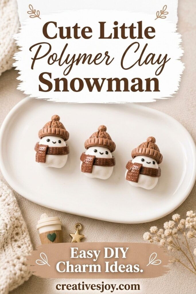 Cute Little Polymer Clay Snowman